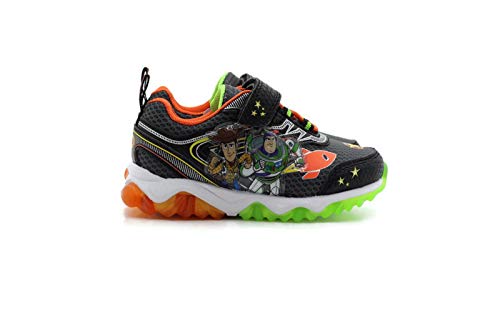 Disney Pixar Toy Story 4 Boys Lighted Athletic Sneaker, Gray/Multi (Toddler/Little Kid)
