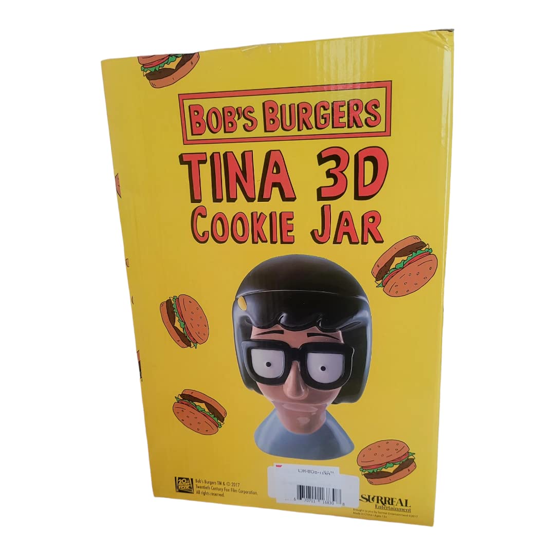 Bob's Burgers Restaurant Tina Belcher 10-Inch Cookie Jar Container with Lid | Kitchen Storage for Snacks Kids & Adults