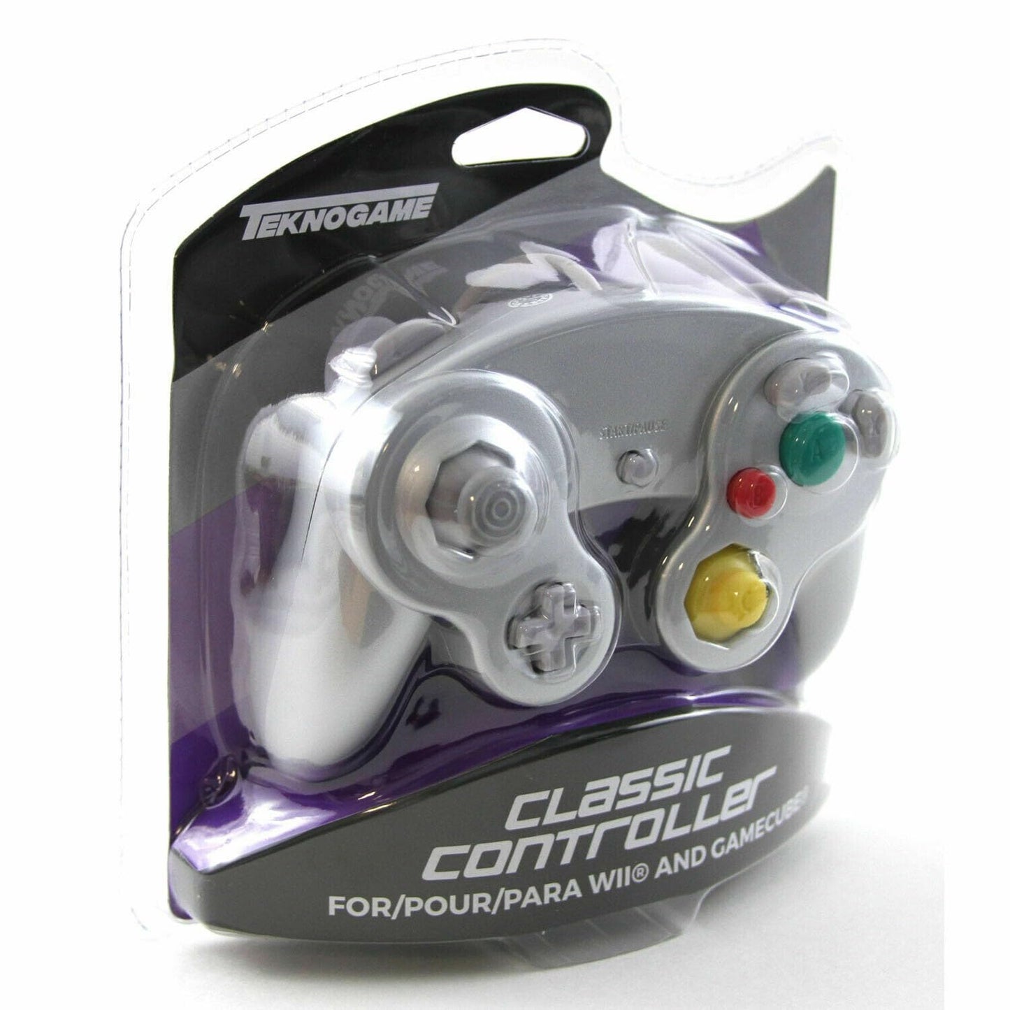 TeknoGame Wired Compatible with Game Cube Controller, Silver