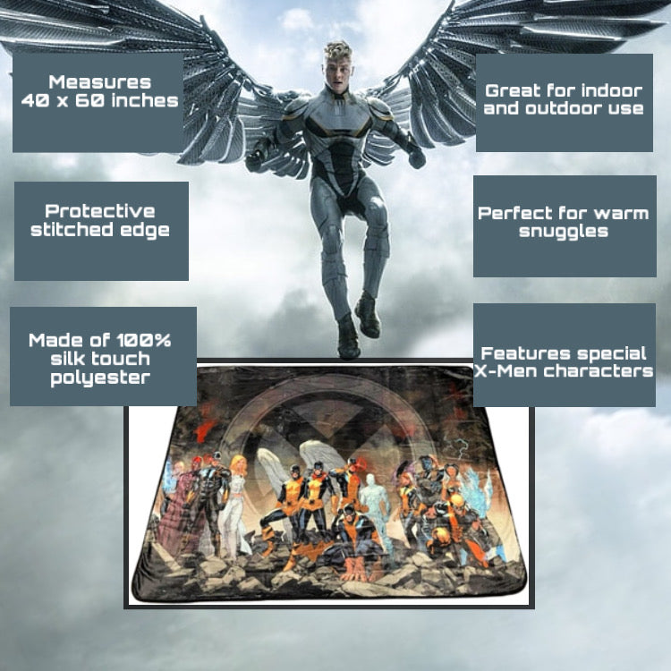 Marvel X-Men X-Force Fleece Softest Throw Blanket| Measures 60 x 45 Inches