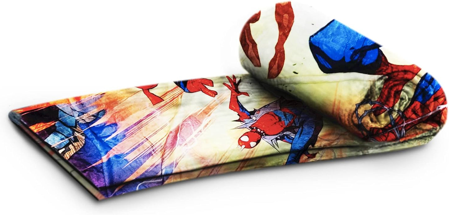 Marvel Spider-Man Characters Fleece Softest Comfy Throw Blanket for Adults & Kids| Measures 60 x 45 Inches