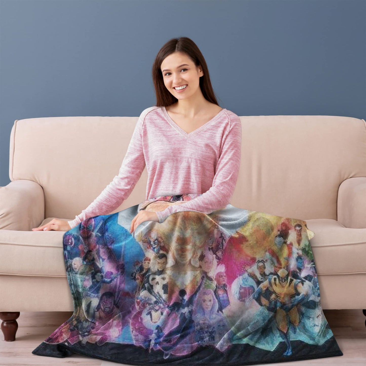 Marvel 80th Anniversary Softest Comfy Throw Blanket For Adults & Kids, Measures 60 X 45 Inches