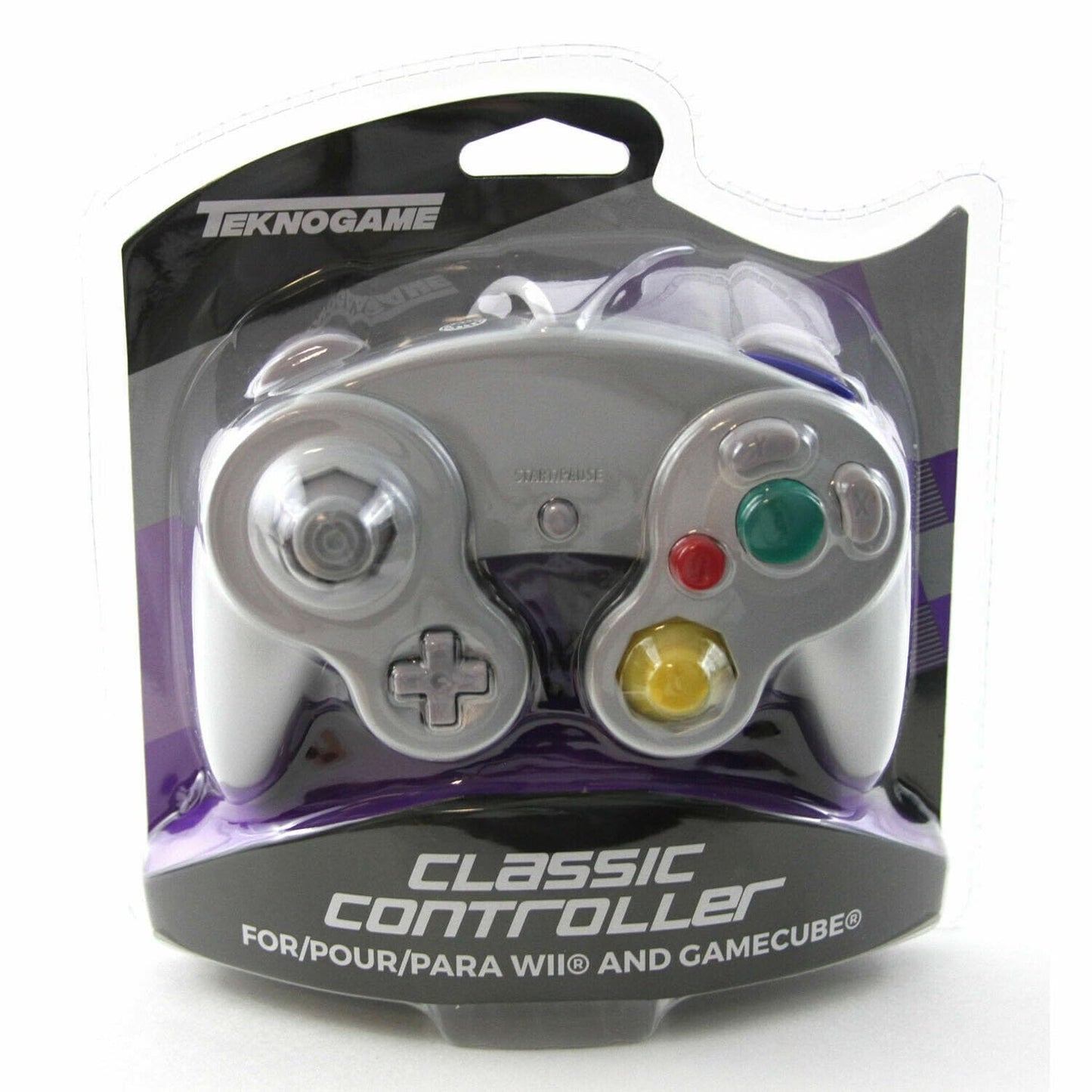TeknoGame Wired Compatible with Game Cube Controller, Silver