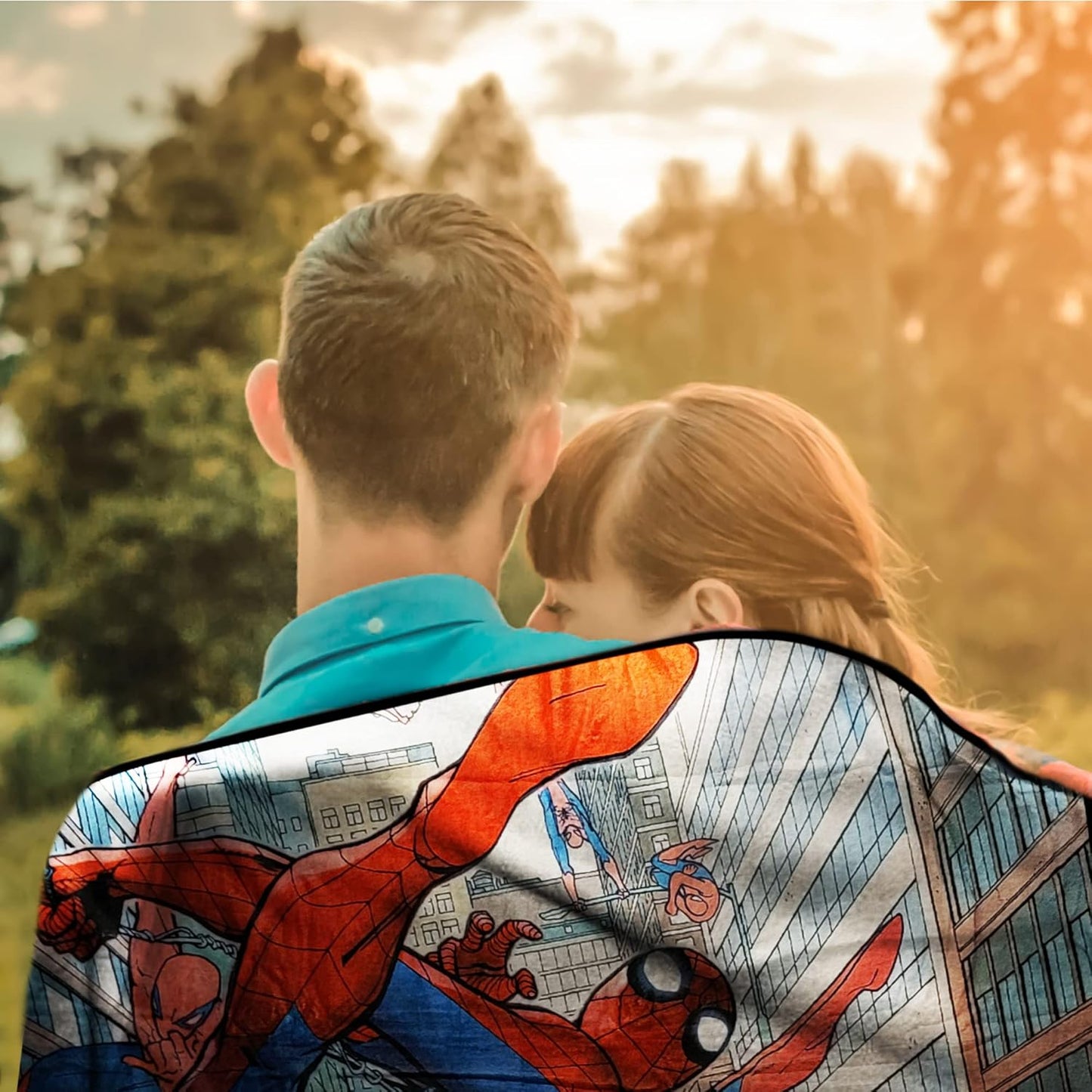 Marvel Spider-Man in The City Fleece Softest Comfy Throw Blanket for Adults & Kids| Measures 60 x 45 Inches
