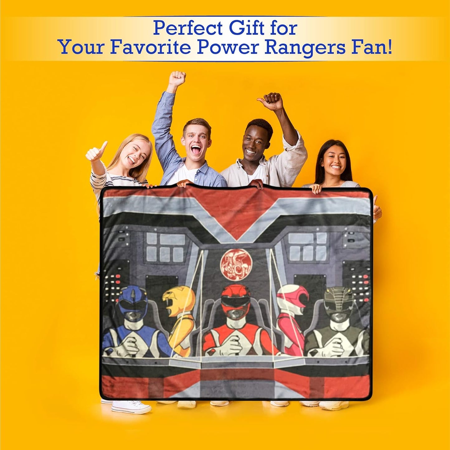 Power Rangers Fleece Softest Comfy Throw Blanket for Adults & Kids| Measures 60 x 45 Inches