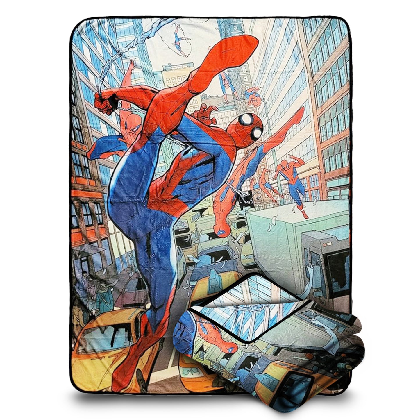Marvel Spider-Man in The City Fleece Softest Comfy Throw Blanket for Adults & Kids| Measures 60 x 45 Inches