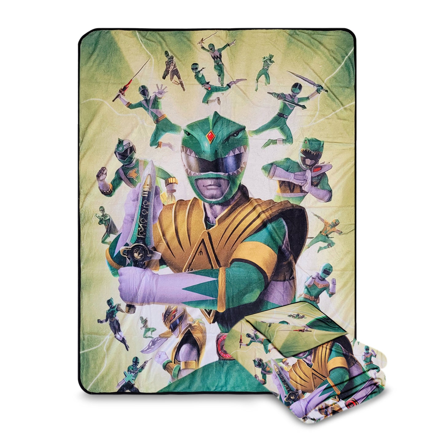 Power Rangers Blue Ranger Fleece Softest Comfy Throw Blanket for Adults & Kids| Measures 60 x 45 Inches