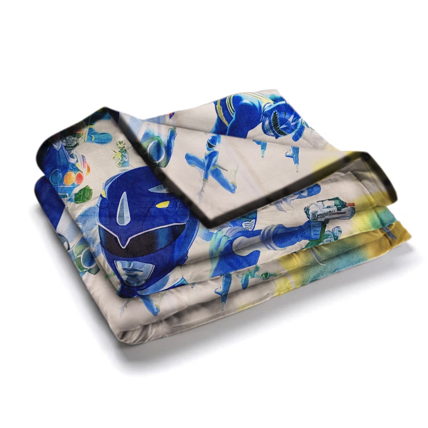 Power Rangers Blue Ranger Fleece Softest Comfy Throw Blanket for Adults & Kids| Measures 60 x 45 Inches