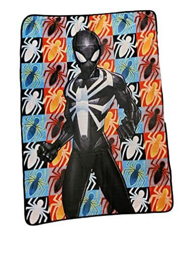 Marvel Spider-Man Symbiote Suit Fleece Softest Comfy Throw Blanket for Adults & Kids| Measures 60 x 45 Inches