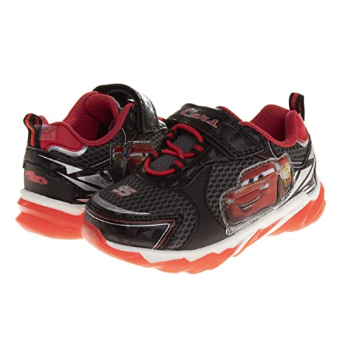 Disney Pixar Cars Boys Black/Red Lighted Sneaker (Toddler/Little Kid)