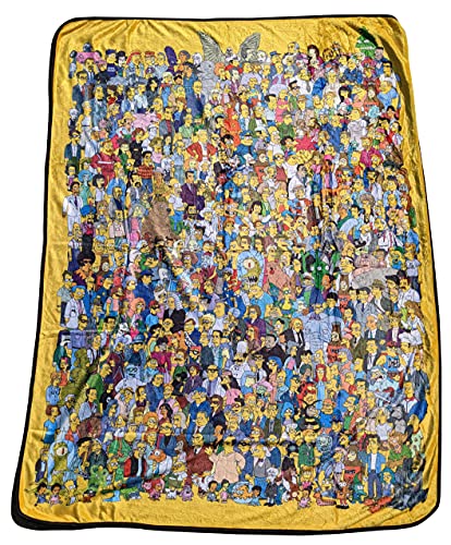 The Simpsons Fleece Softest Comfy Throw Blanket for Adults & Kids| Measures 60 x 45 Inches