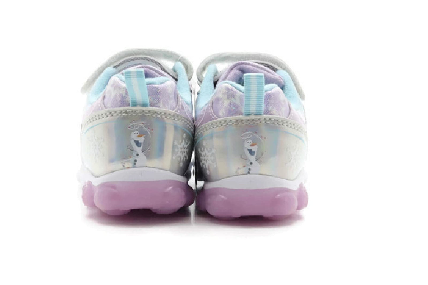 Disney Frozen 2 Girl's Lighted Athletic Sneaker, Silver/Blue/Lilac (Toddler/Little Kid)