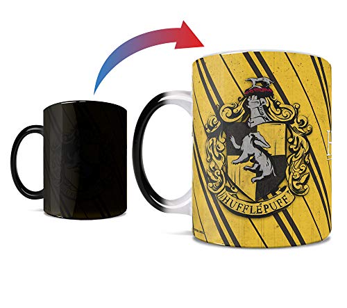 Morphing Mugs Harry Potter Hogwarts House Colors Stripes Heat Reveal Ceramic Coffee Mug - 11 Ounces