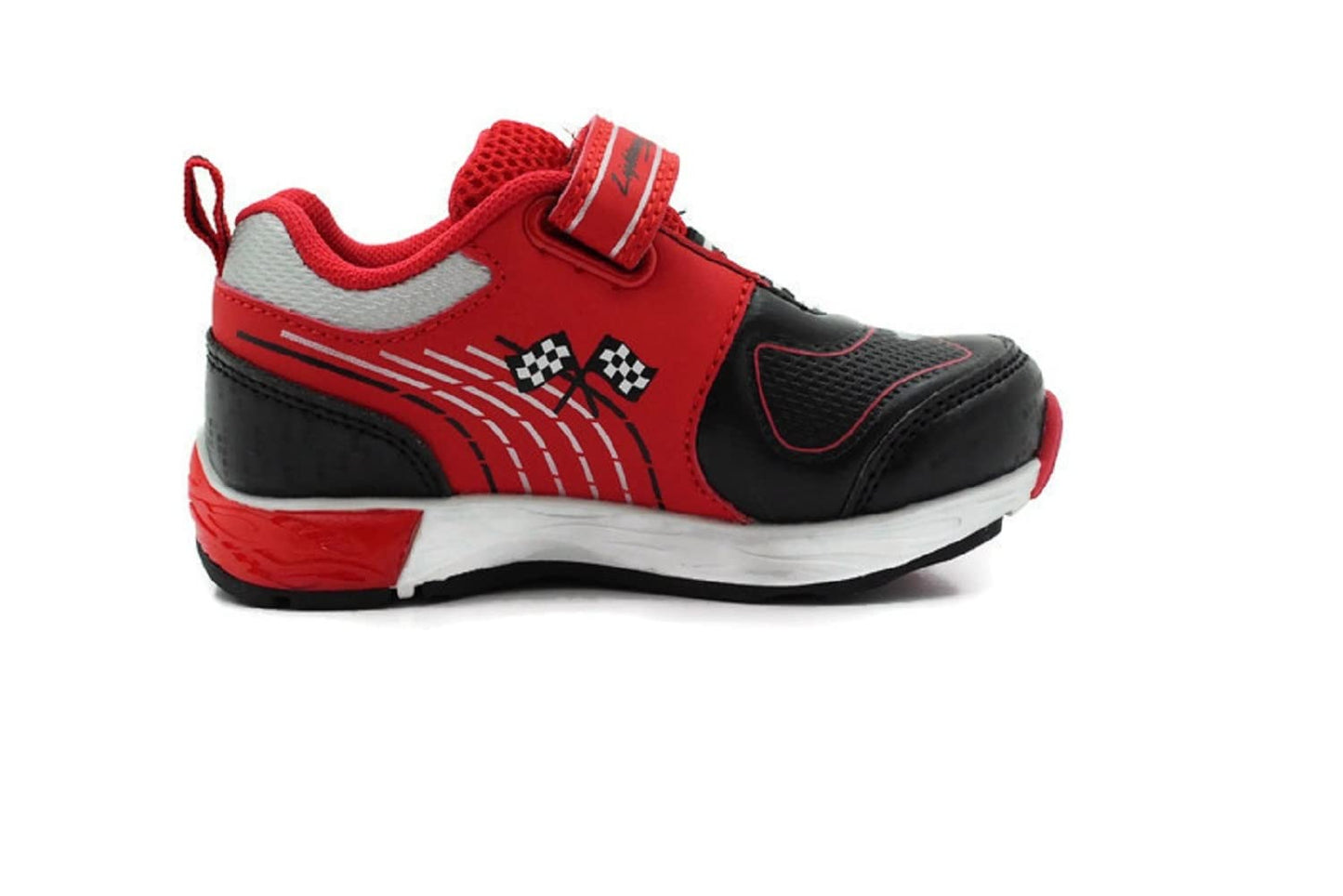 Disney Pixar Cars Boy's Lighted Athletic Sneaker, Black/Red (Toddler/Little Kid)