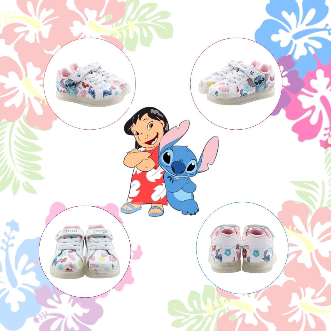 Disney Lilo and Stitch Girl's Lighted Athletic Sneaker (Toddler/Little Kid)