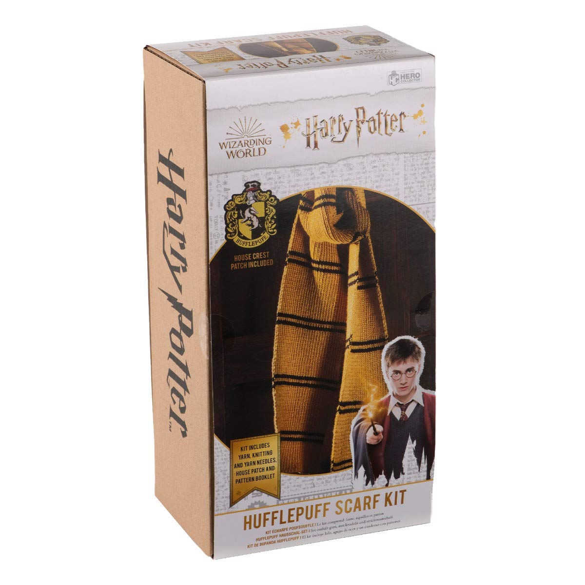 Eaglemoss Hero Collector Hogwarts Hufflepuff House Scarf | Wizarding World Knitting Kits | Model Replica