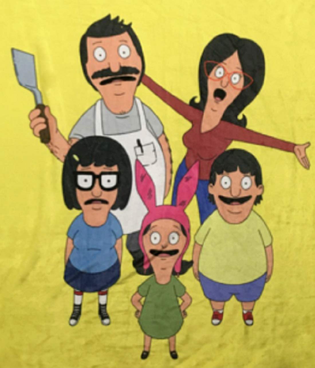 Bob's Burgers Fleece Softest Throw Blanket| Measures 60 x 45 Inches