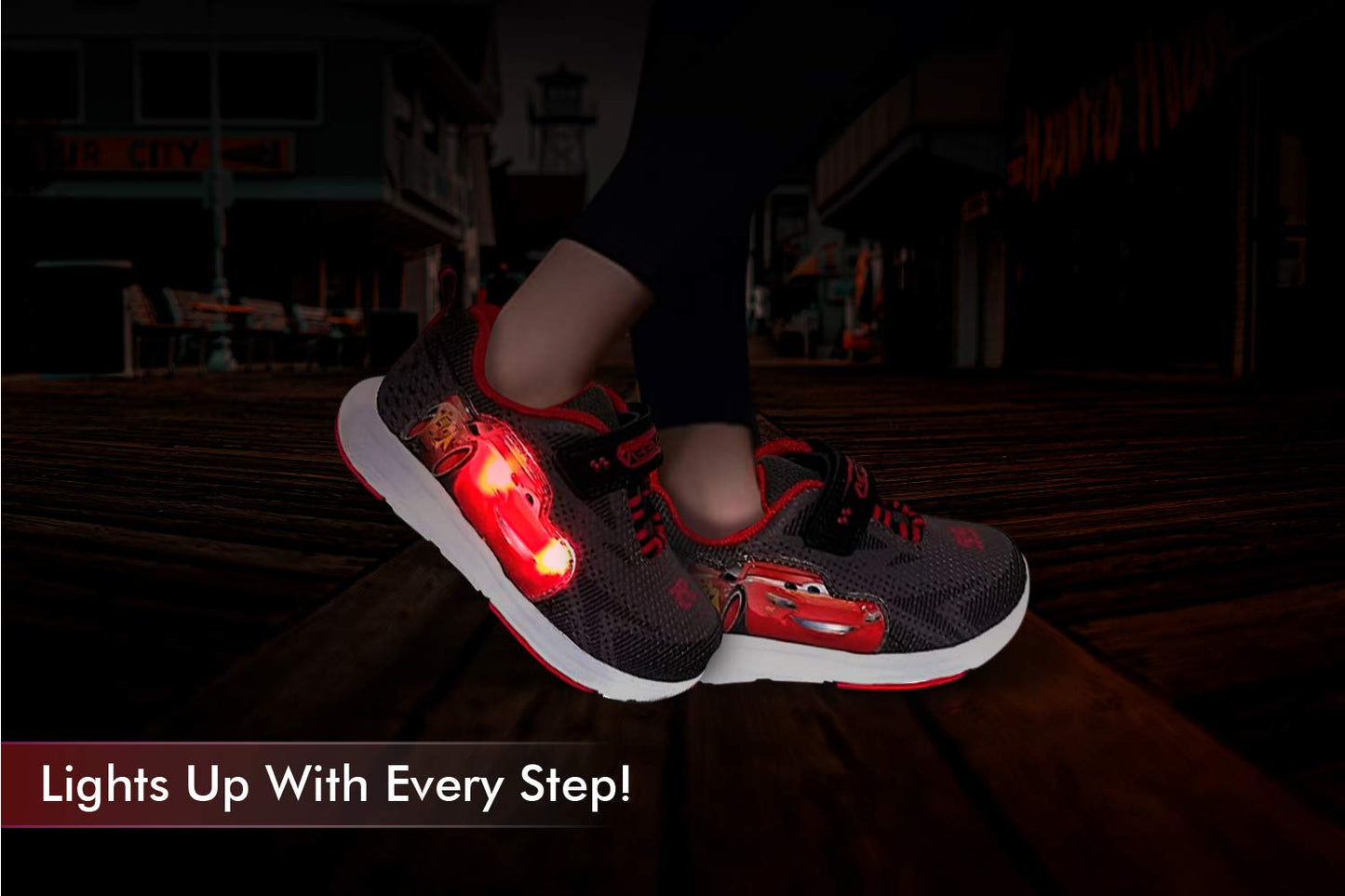 Disney Pixar Cars Lighted Toddler Boys Athletic Sneaker