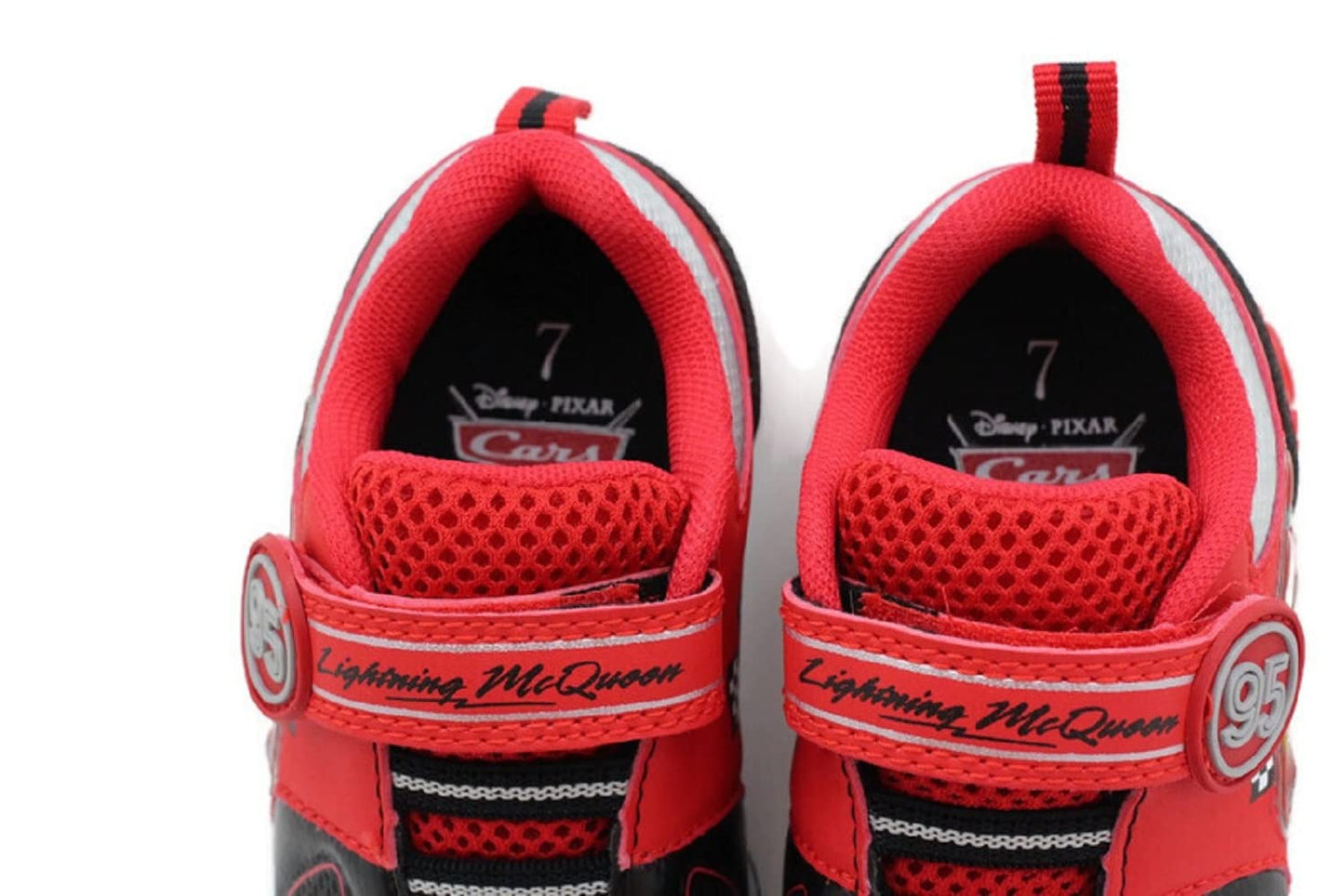 Disney Pixar Cars Boy's Lighted Athletic Sneaker, Black/Red (Toddler/Little Kid)