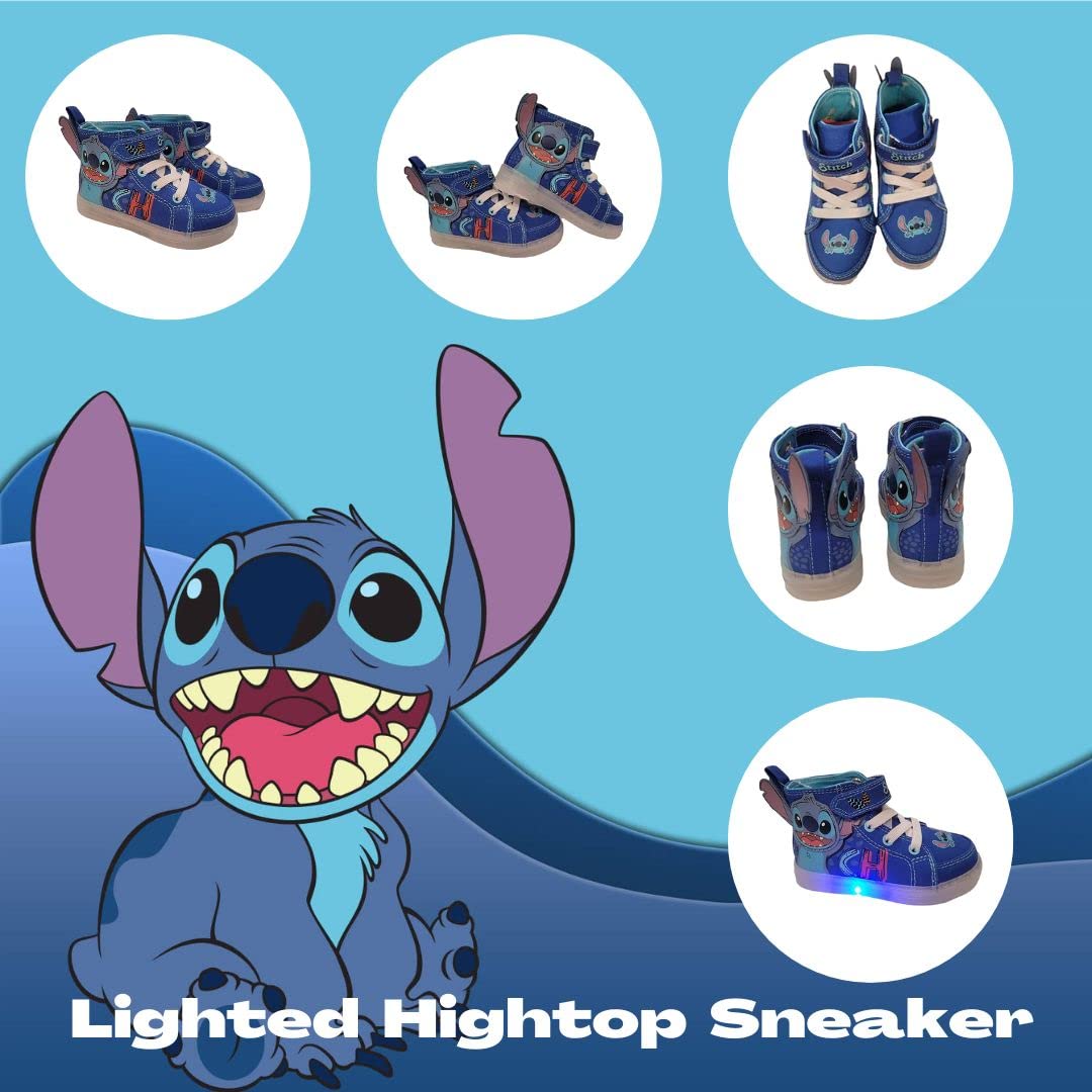 Disney Lilo and Stitch Hi Top Lighted Blue Sneaker (Toddler/Little Kid)