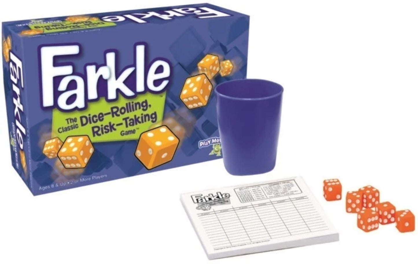 Farkle — Classic Dice-Rolling, Risk-Taking Game — Comes with Dice-Rolling Cup — Family Fun Game Night — Ages 8+
