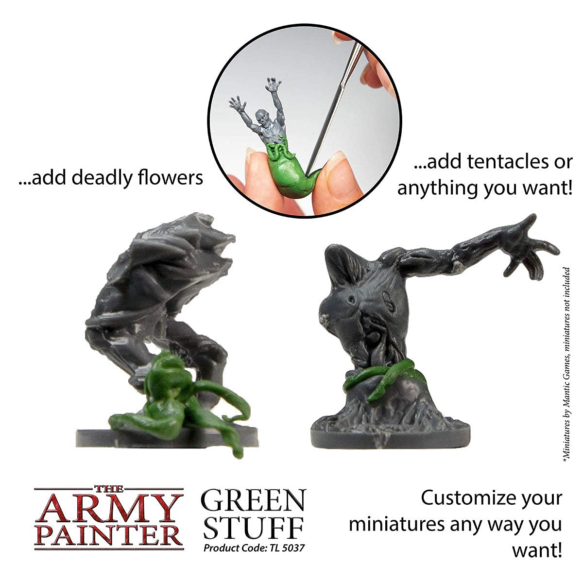 The Army Painter 2 Part Modeling Clay, 20cm - Moldable Model Putty for Miniatures, Easy-to-Knead Green Stuff Putty Epoxy Clay for Sculpting, Green Stuff tools - The Original Green Stuff Kneadatite