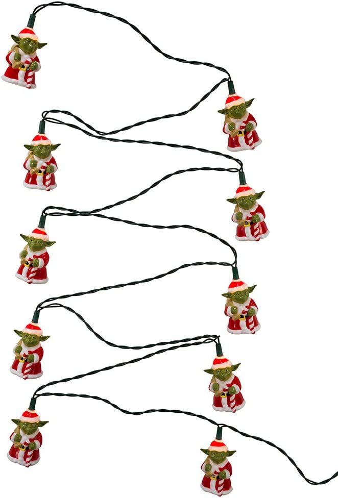 Kurt Adler UL 10-Light Star Wars Santa Yoda Light Set