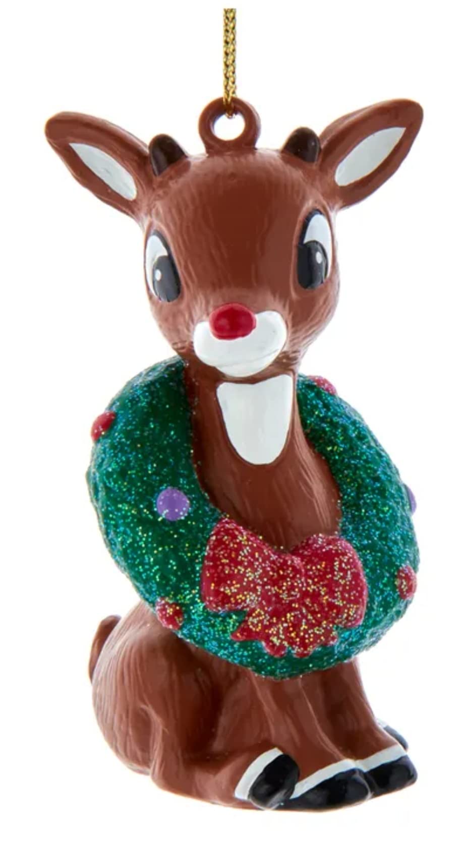 Rudolph The Red Nose Reindeer® With Wreath Ornament