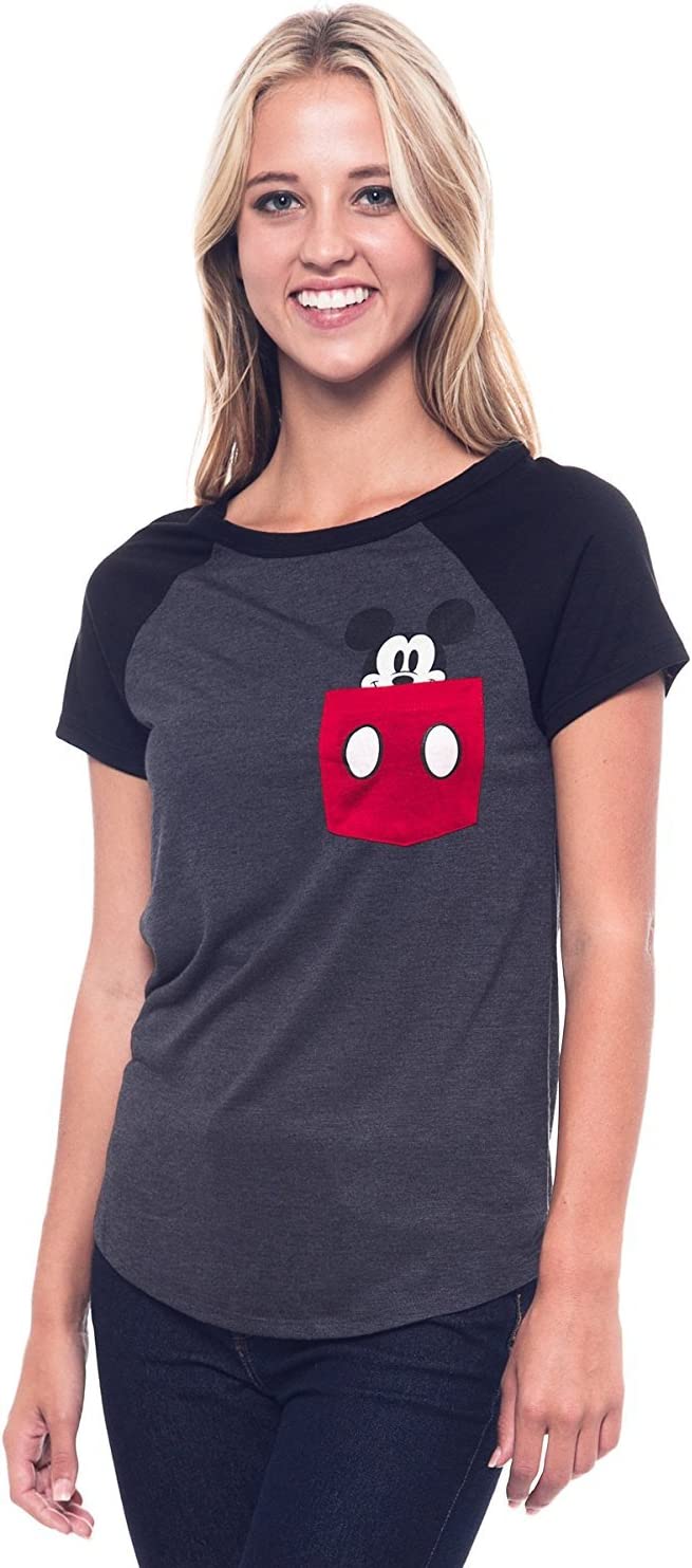 Disney Junior T-shirt Mickey Mouse Peeking out of Pocket Print Tee
