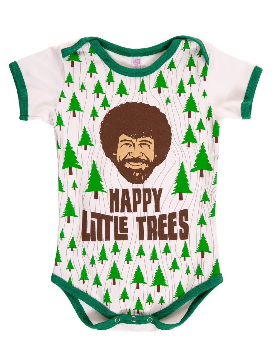 Bob Ross Happy Little Trees Baby Diaper Suit Romper