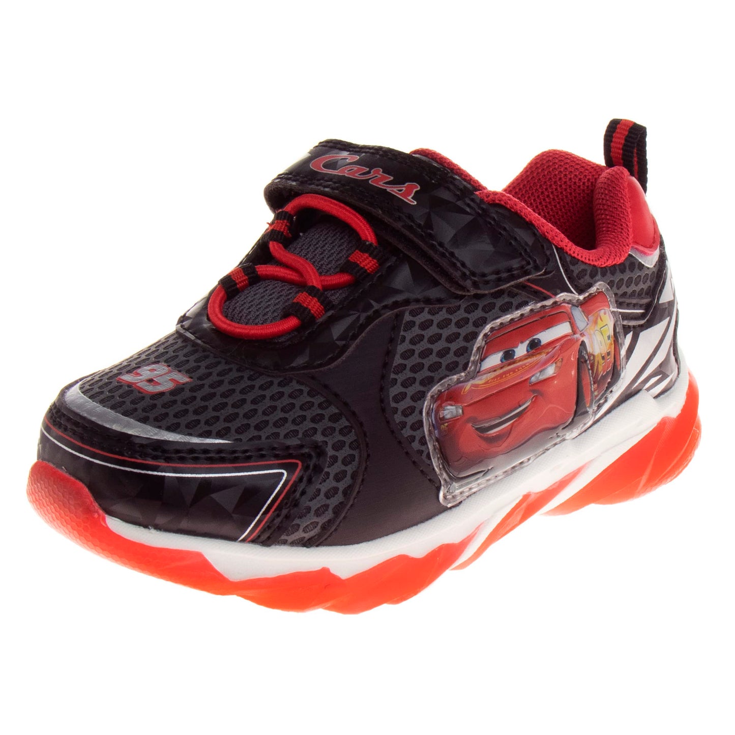 Disney Pixar Cars Boys Black/Red Lighted Sneaker (Toddler/Little Kid)