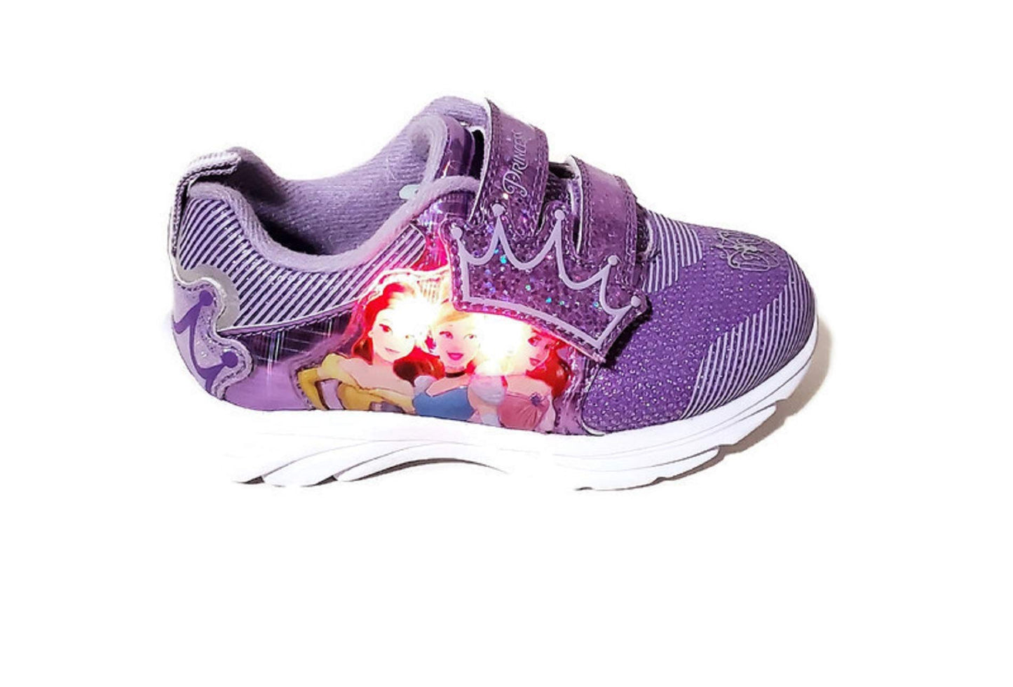Disney Princess Lighted Athletic Sneaker, Size 10 Purple