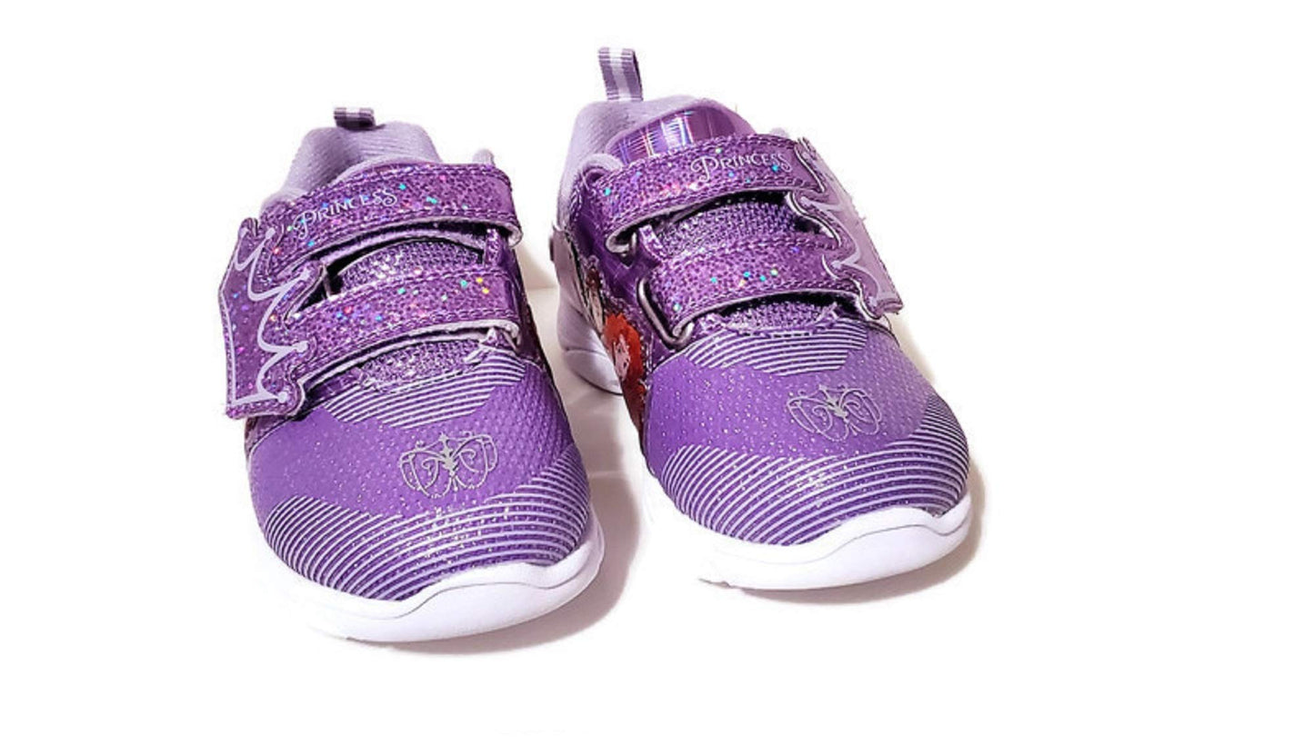 Disney Princess Lighted Athletic Sneaker, Size 10 Purple