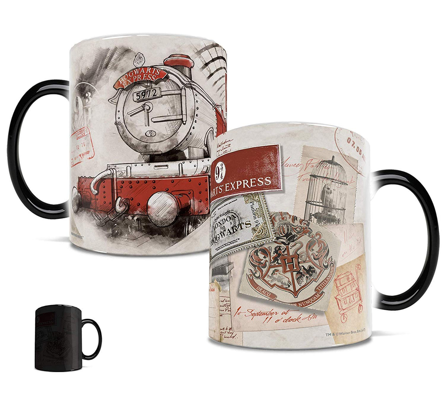 Harry Potter - Platform 9 and 3/4 - Hogwarts Express - One 11 oz Morphing Mugs Color Changing Heat Sensitive Ceramic Mug – Image Revealed When HOT Liquid Is Added!