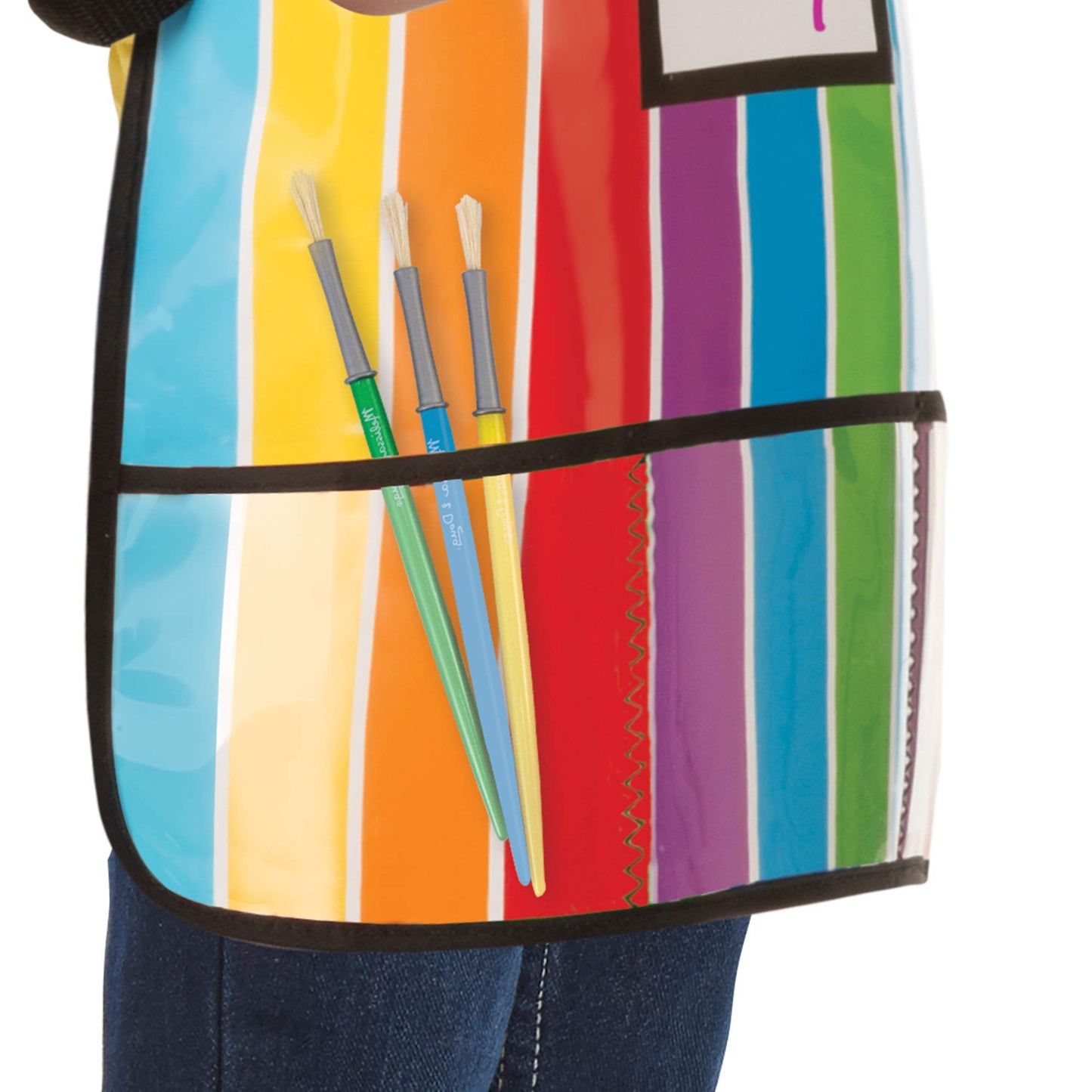 Melissa & Doug Art Essentials Artist Smock - One Size Fits All - Artist Painting Apron With Pockets, Art Smock For Toddlers And Kids