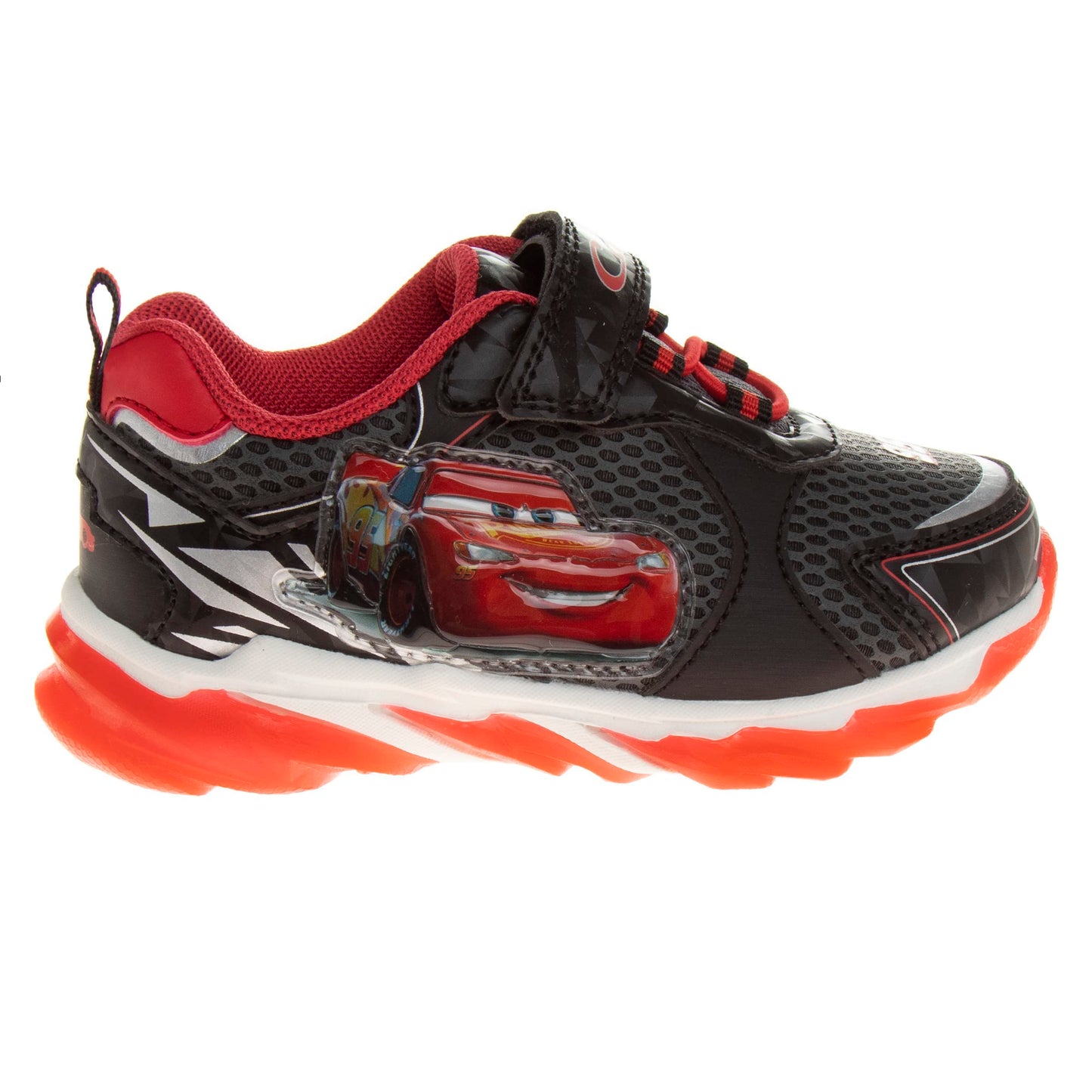 Disney Pixar Cars Boys Black/Red Lighted Sneaker (Toddler/Little Kid)