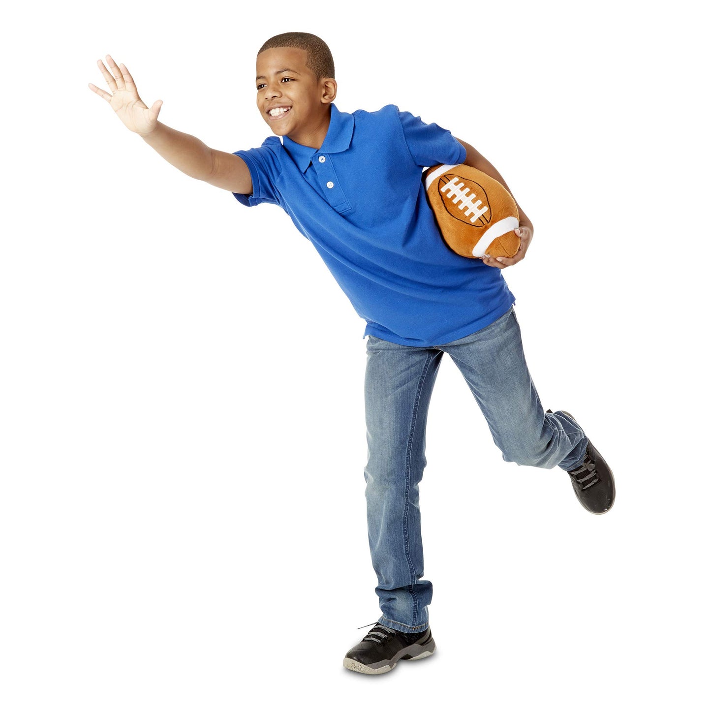 Melissa & Doug Sports Throw Pillows With Mesh Storage Bag - Plush Basketball, Baseball, Soccer Ball, and Football