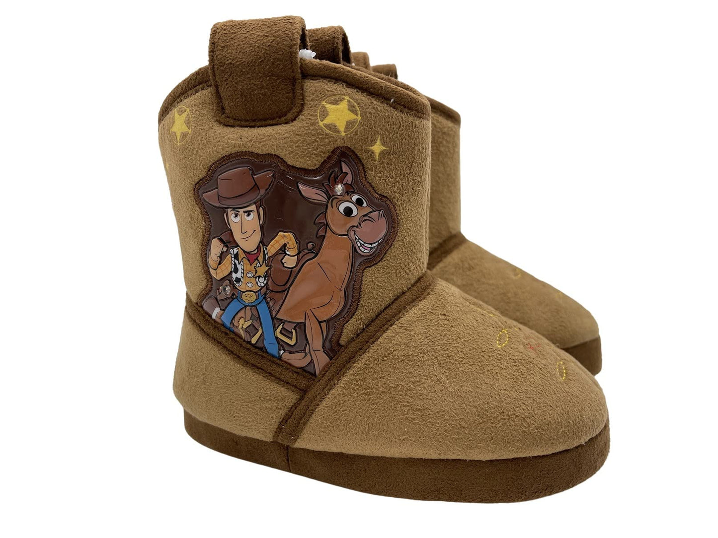 Disney Pixar Toy Story Woody & Bullseye Brown Lighted Bootie Slipper (Toddler)