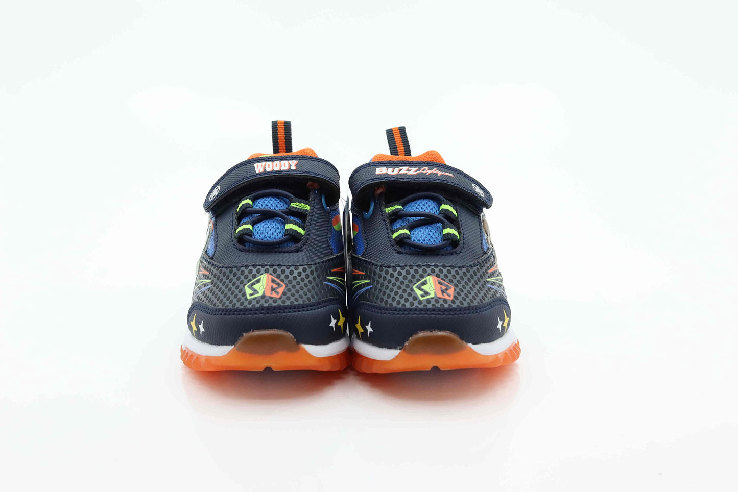 Disney Pixar Toy Story Boy's Lighted Athletic Sneaker, Blue/Orange (Toddler/Little Kid)