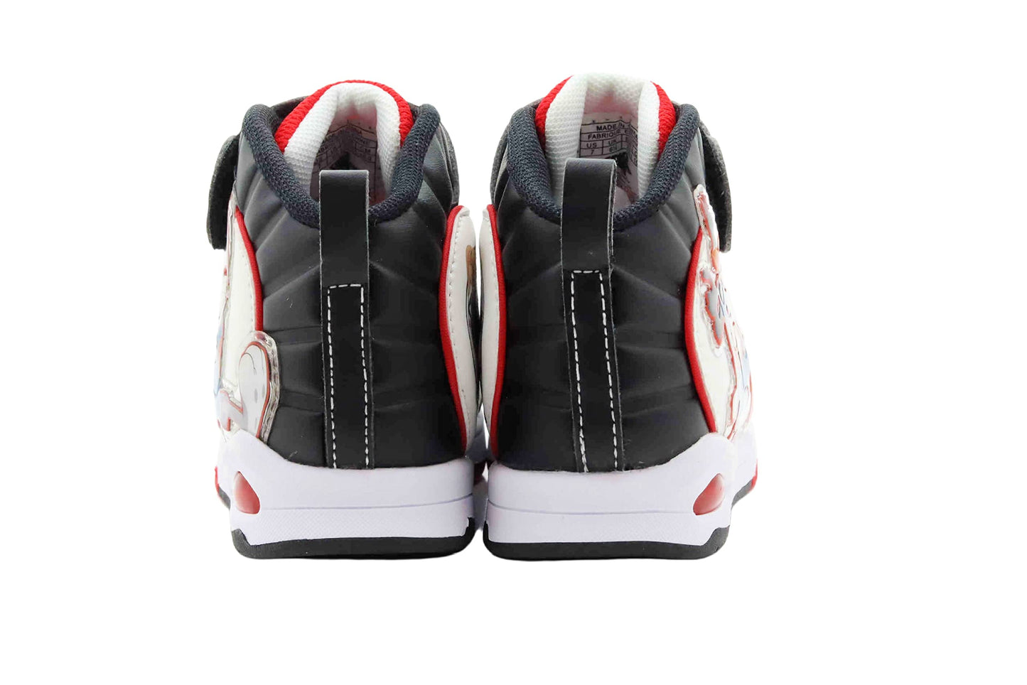 Space Jam Boy's Lighted Hi-Top Sneaker, White/Black/Red (Toddler/Little Kid)