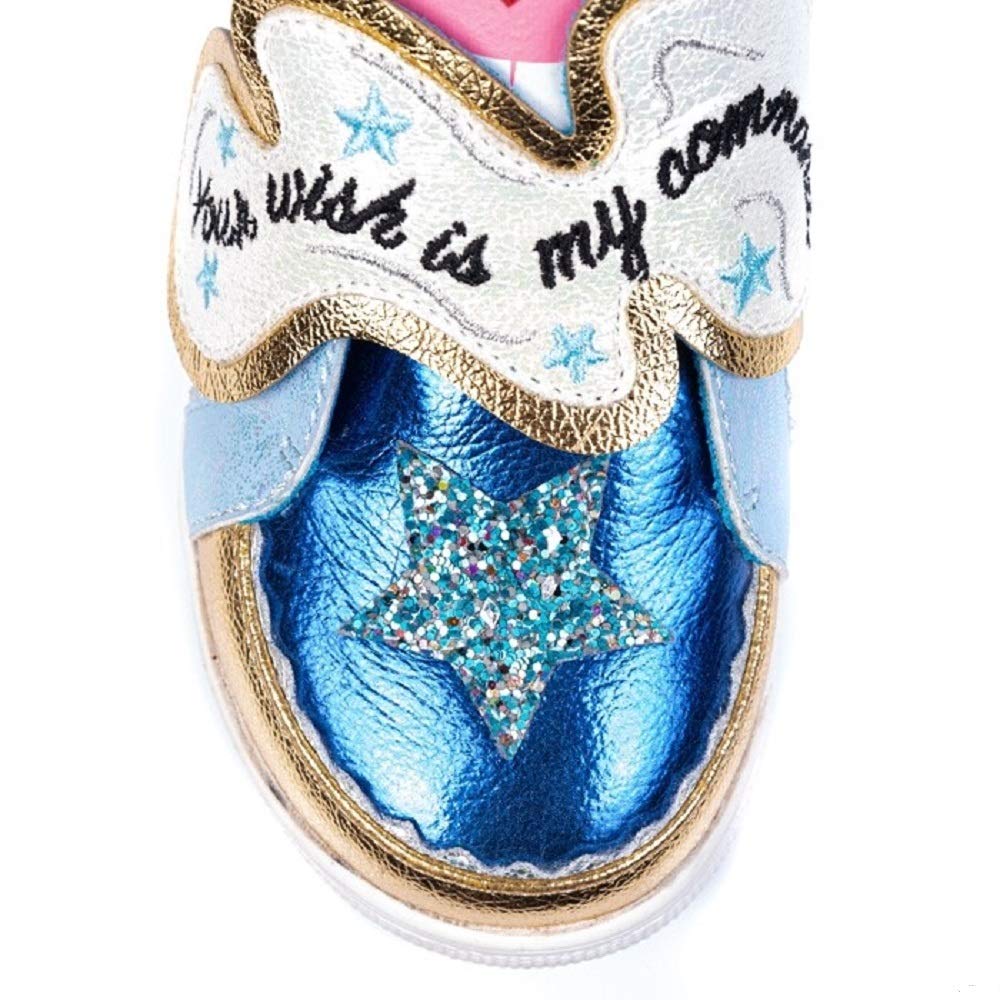 Irregular Choice Disney Aladdin Geniebopper Girls Hi Top Sneaker (Little Kid/Big Kid, Size 1) Blue