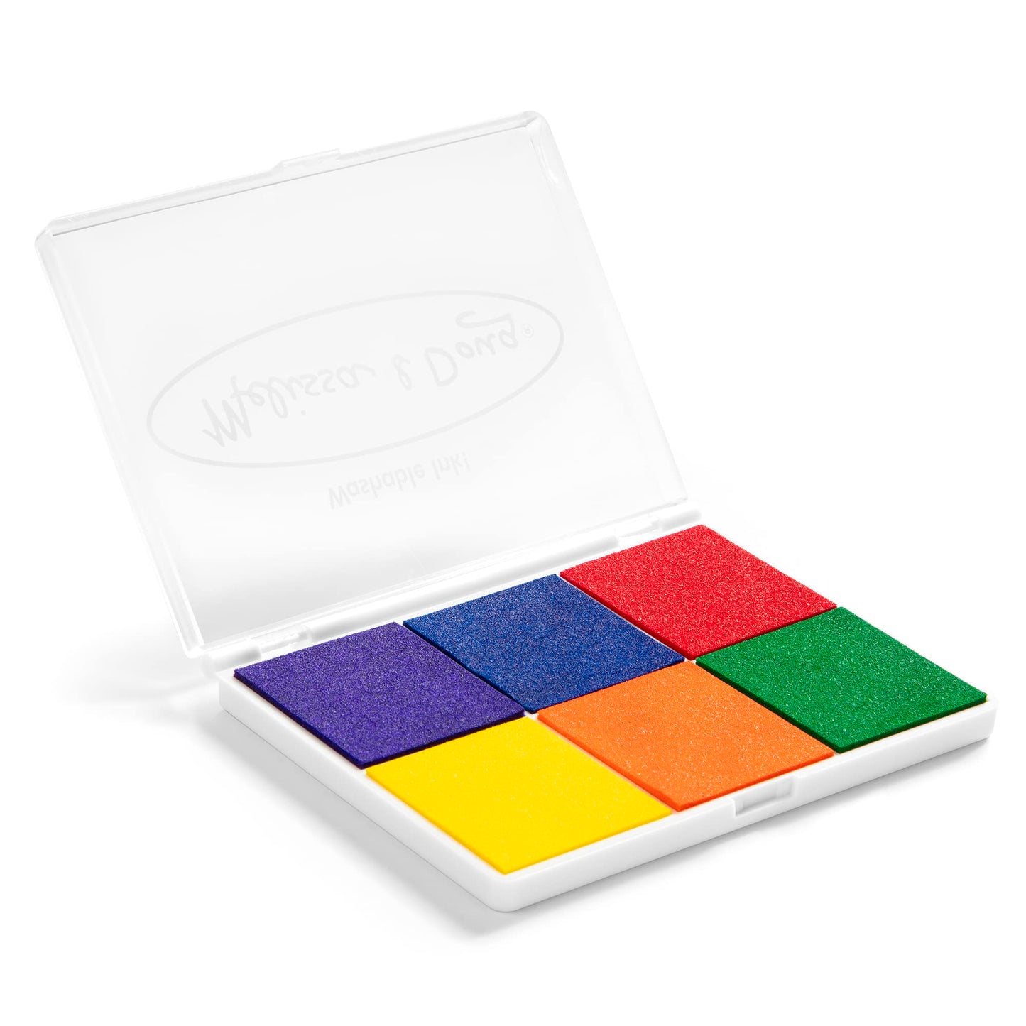 Melissa & Doug Rainbow Stamp Pad - 6 Washable Inks - Stamp Pads For Rubber Stamps, Arts And Crafts Supplies For Kids Ages 4+
