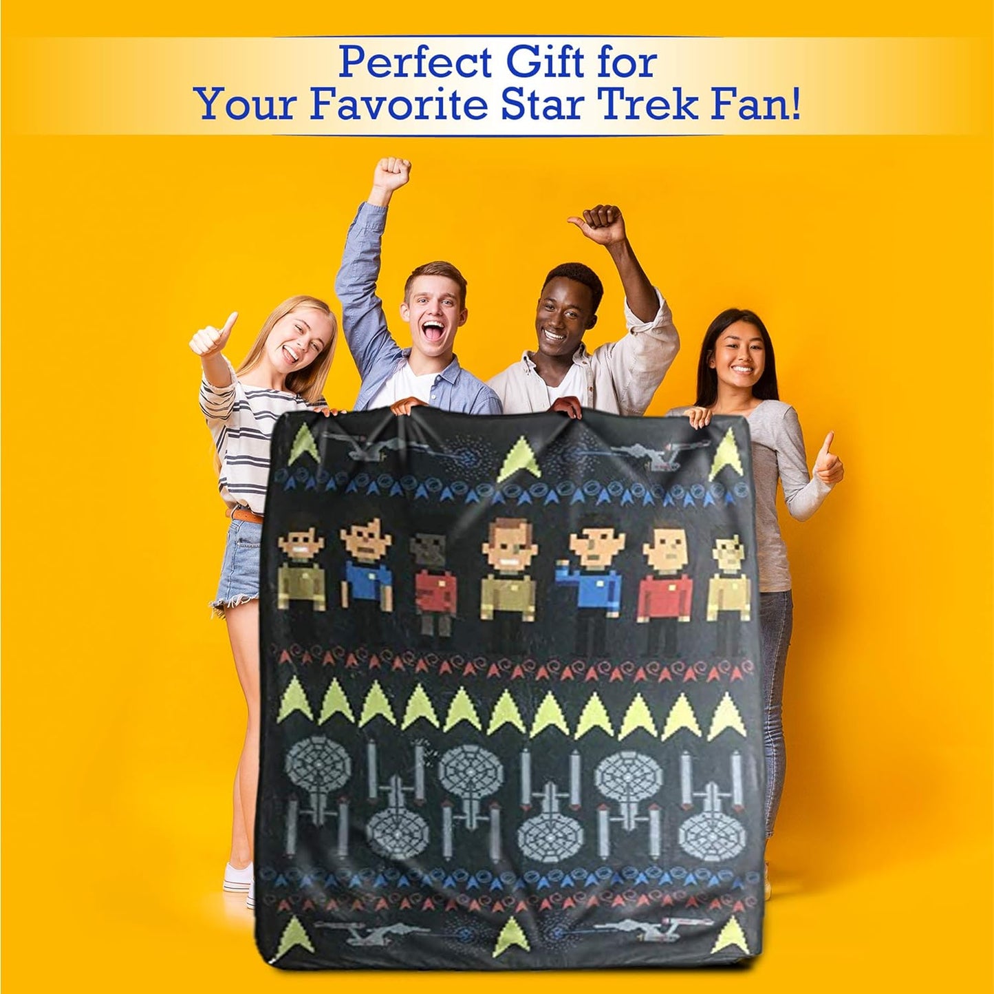 Star Trek The Original Series Fleece Soft Throw Blanket