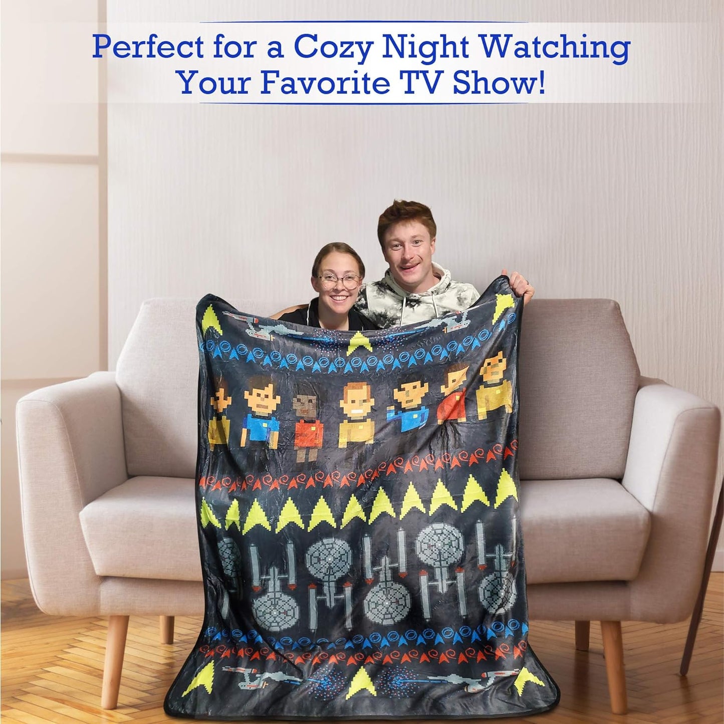 Star Trek The Original Series Fleece Soft Throw Blanket