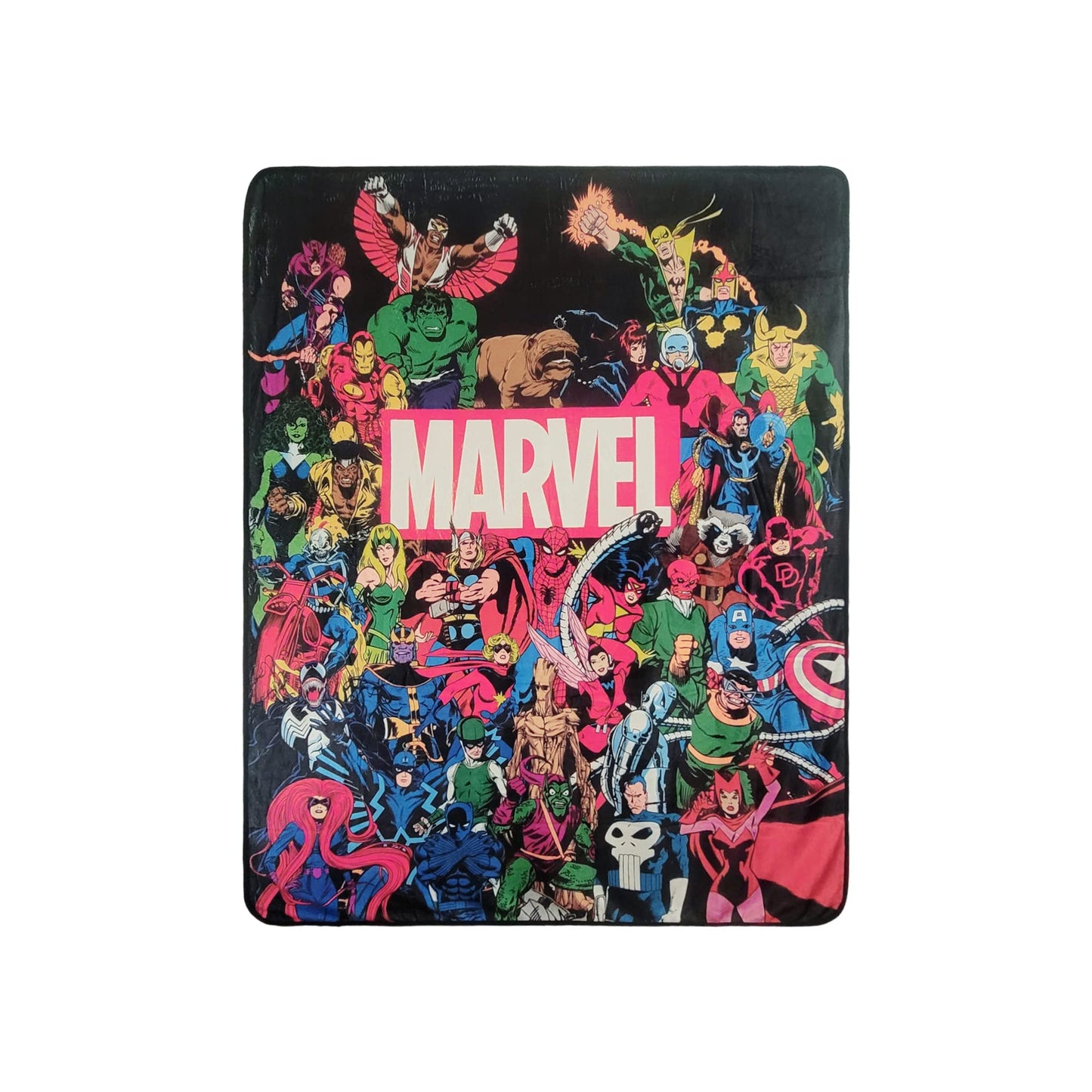 Marvel Universe Characters Legends Fleece Softest Comfy Throw Blanket for Adults & Kids | Measures 60 x 50 Inches