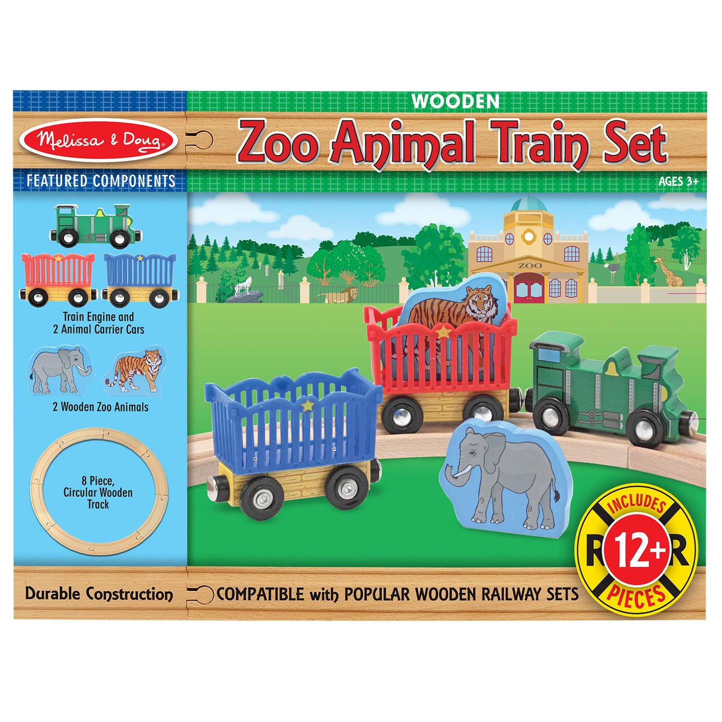 Melissa & Doug Zoo Animal Train Set