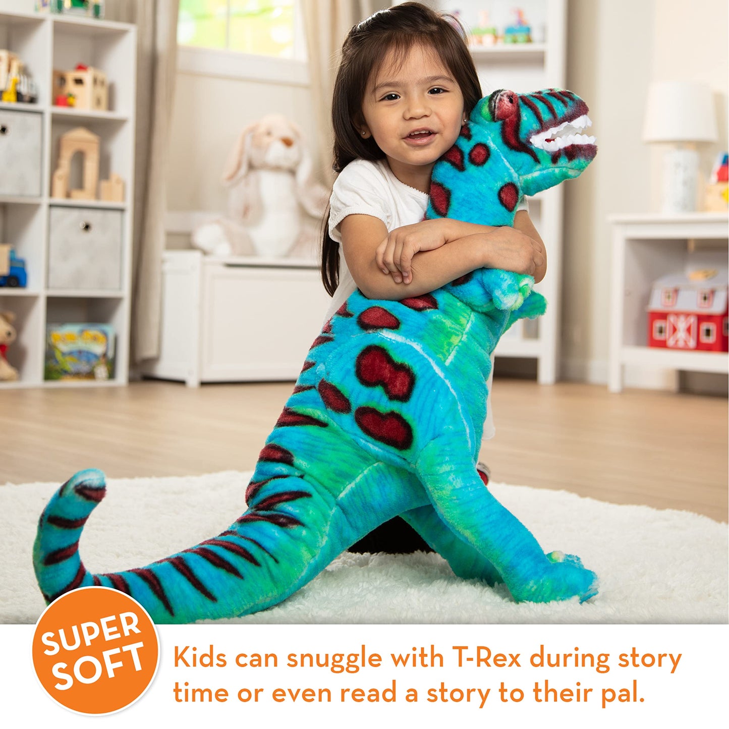 Melissa & Doug Giant T-Rex Dinosaur - Lifelike Stuffed Animal (over 2 feet tall)