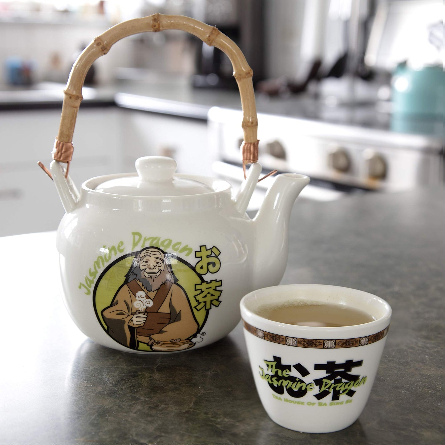 Avatar: The Last Airbender The Jasmine Dragon Tea Set - Ceramic Teapot & Tea Cup - Great Avatar Gift for Men and Women