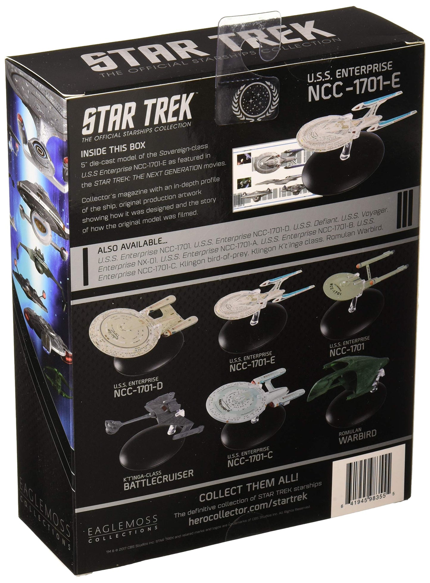 Eaglemoss Star Trek The Official Starships Collection #8: USS Enterprise E Ship Replica Toy, Multicolor