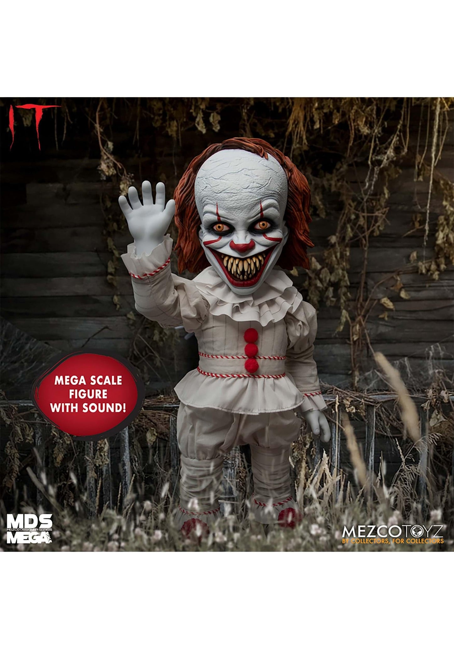 It 15 Inch Action Figure Mega Scale - Talking Sinister Pennywise